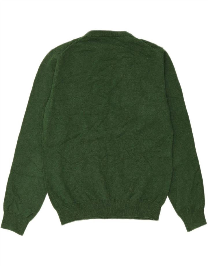 Damski sweter oversize Gant z okrągłym dekoltem, UK 10, mała, zielona wełna