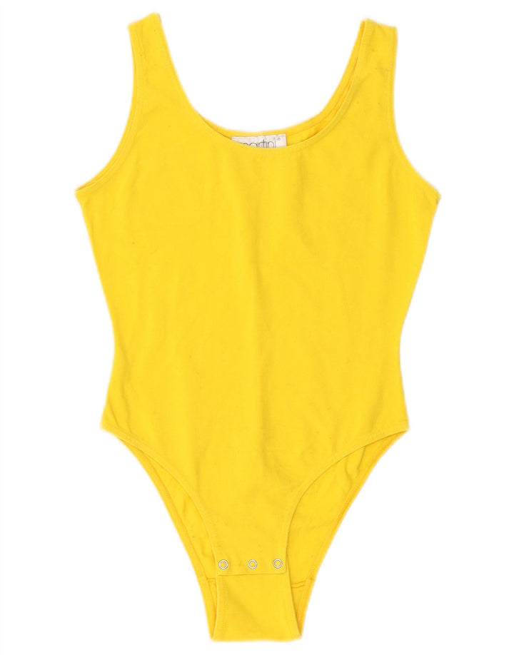 Body damskie w stylu vintage UK 6 XS w kolorze żółtym