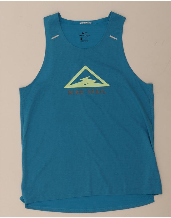 Męska kamizelka NIKE Dri Fit Graphic, kolor średni niebieski