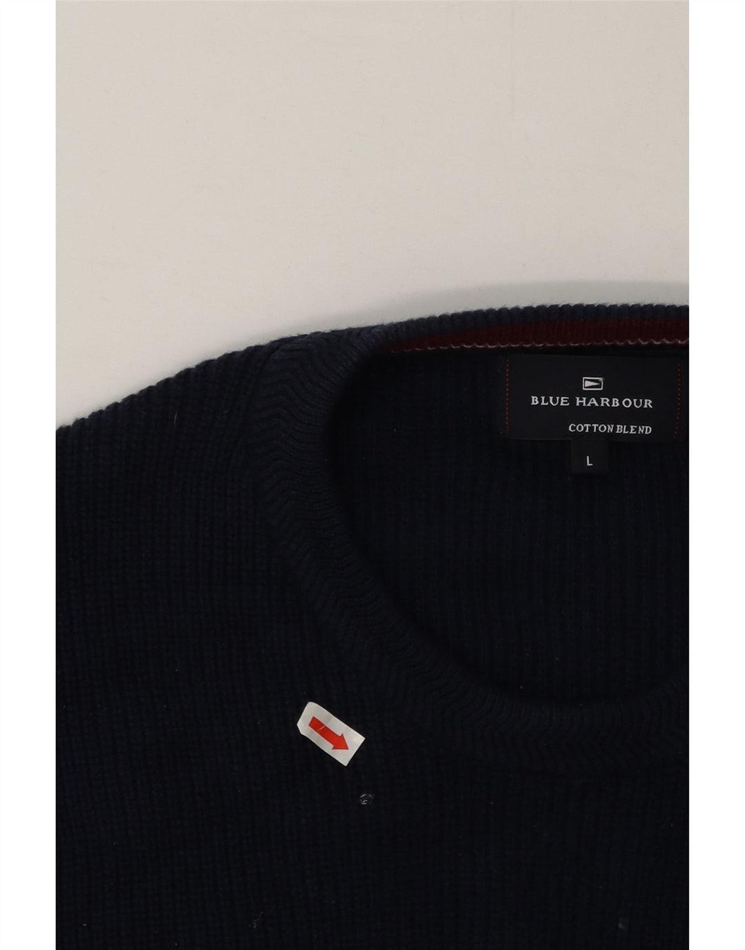 Marks & Spencer Męski sweter z okrągłym dekoltem w kolorze niebieskim, duży, granatowy