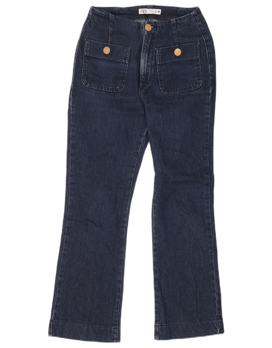 Jeansy damskie Bootcut Zara EU 36 XS W26 L28 Granatowe