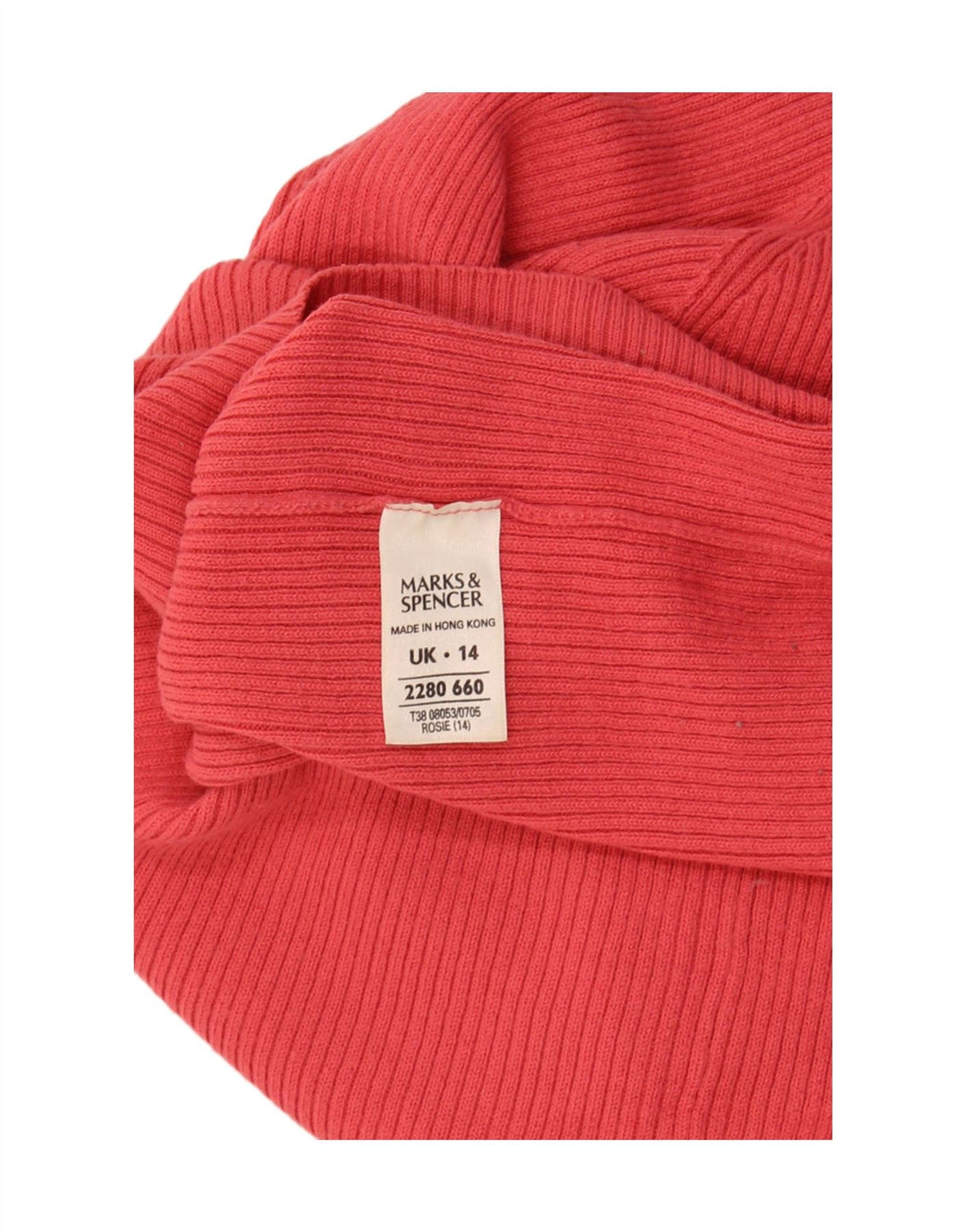 Marks & Spencer Damski sweter z okrągłym dekoltem, UK 14, średni czerwony