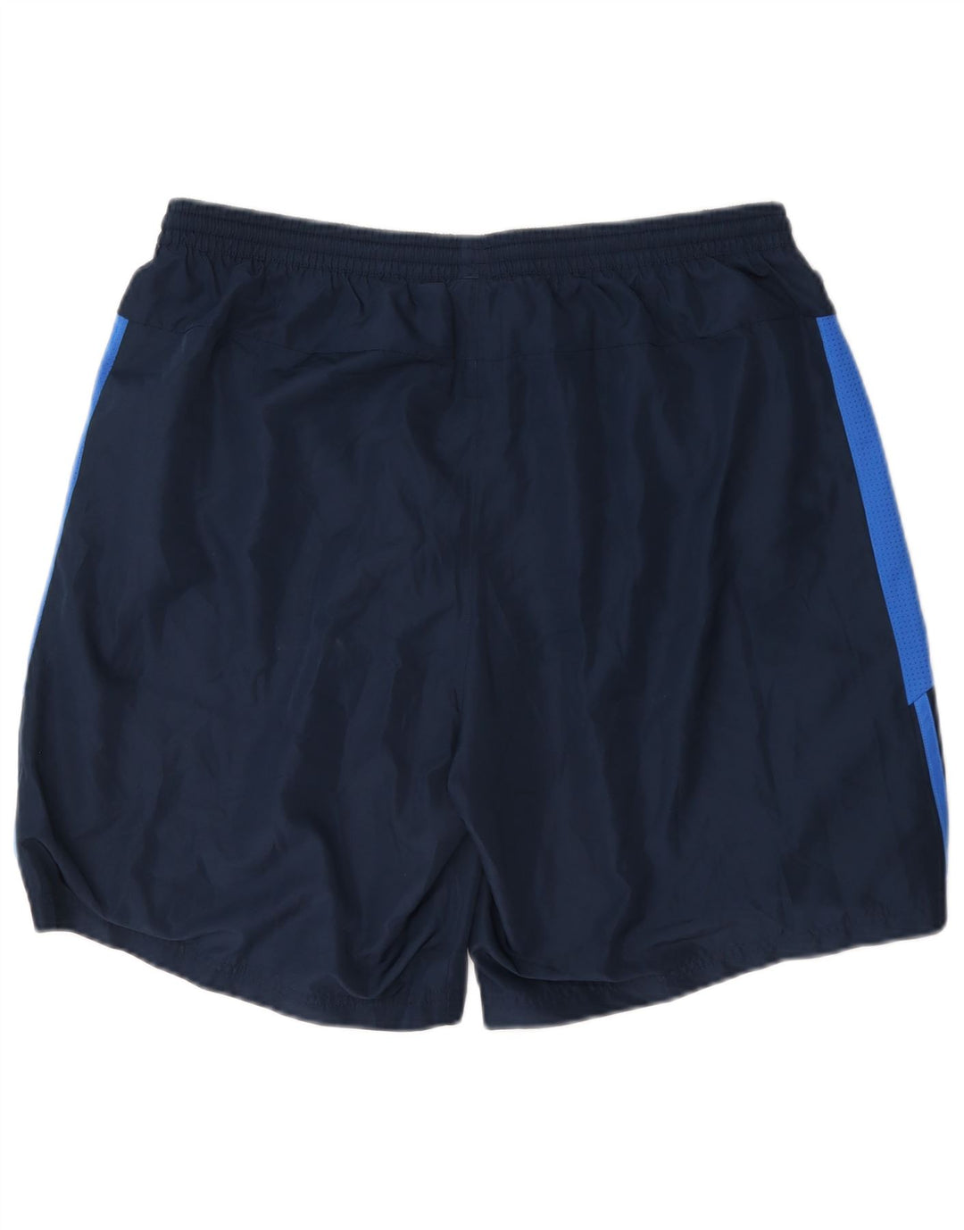 Męskie spodenki sportowe Adidas, duże, granatowe, z blokami kolorów, poliestrowe