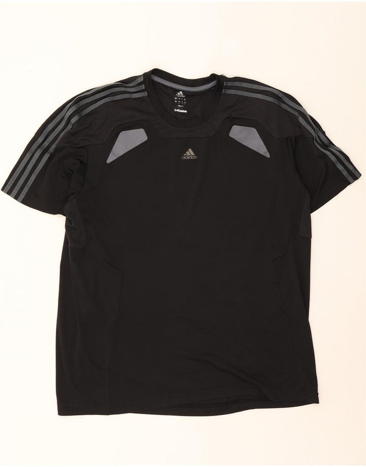 Adidas Męska koszulka Climalite Top XL Czarny poliester z blokami kolorów