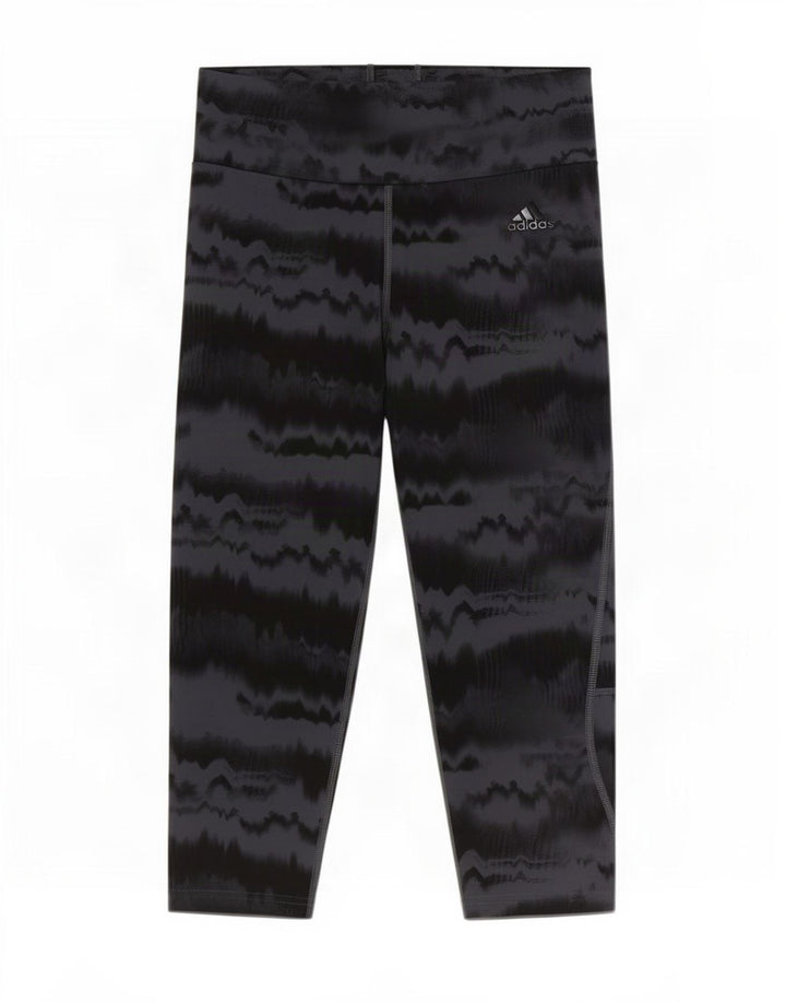 Damskie legginsy Adidas Capri UK 8/10, małe, szare, z poliestru Tie Dye