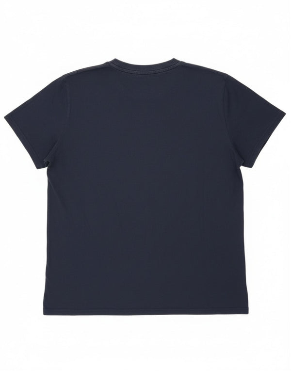 Damska koszulka z grafiką Tommy Hilfiger Top UK 18 XL, granatowa, bawełniana