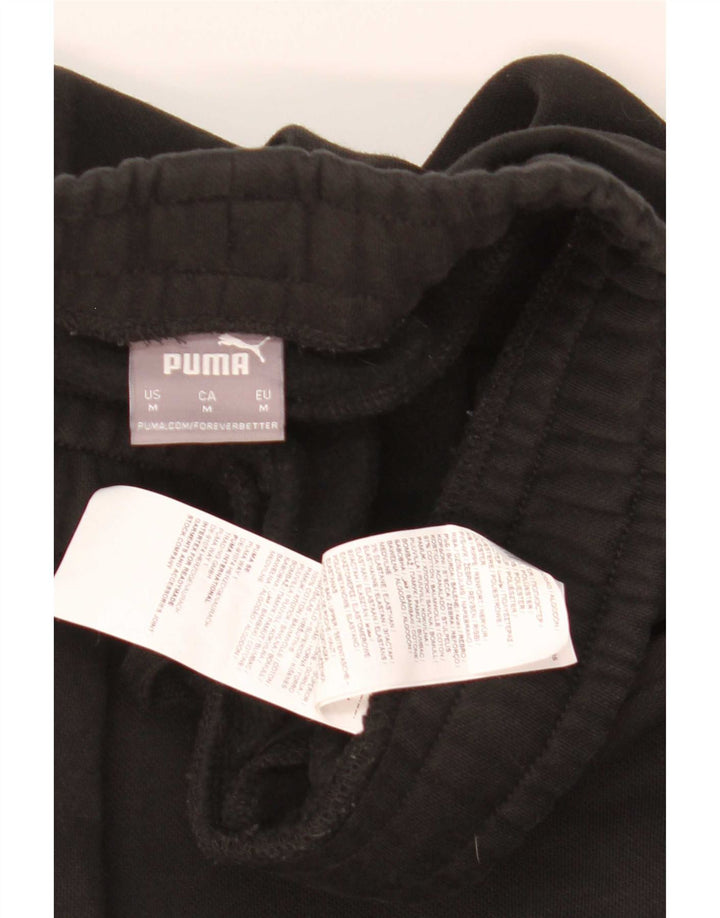 Męskie spodnie dresowe Puma Joggers, średnia czarna bawełna