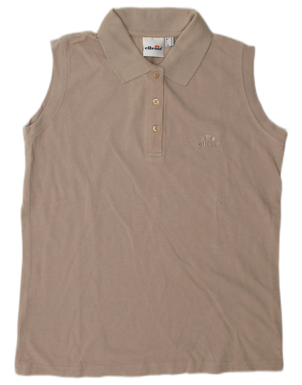 Damska koszulka polo bez rękawów Ellesse UK 18 XL, beżowa, bawełniana
