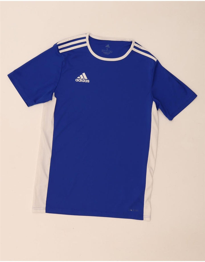 Adidas Męski T-shirt Aeroready Top Mały Niebieski Poliester z blokami kolorów