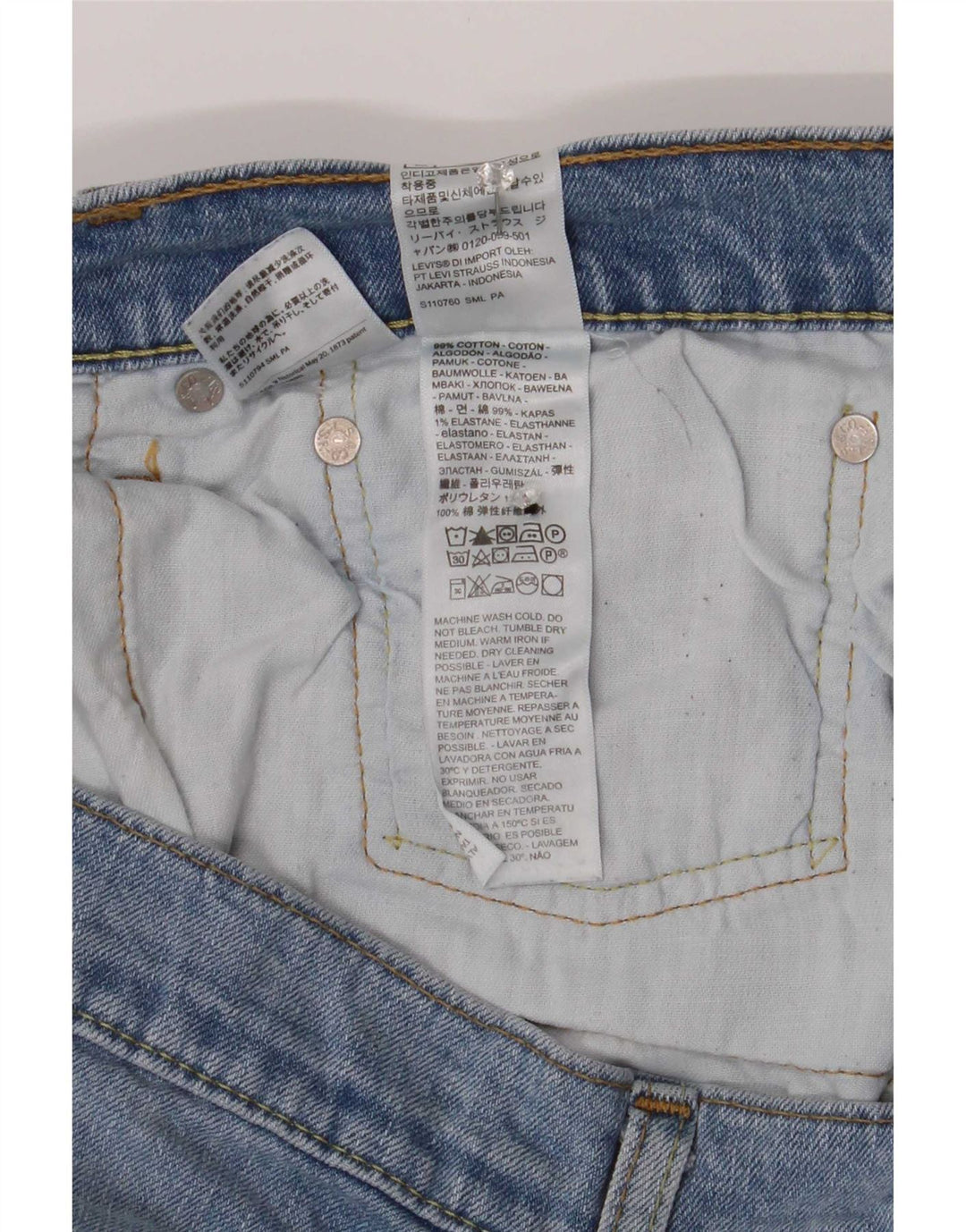 Męskie jeansy Levi's 511 Slim W36 L32 Niebieska bawełna