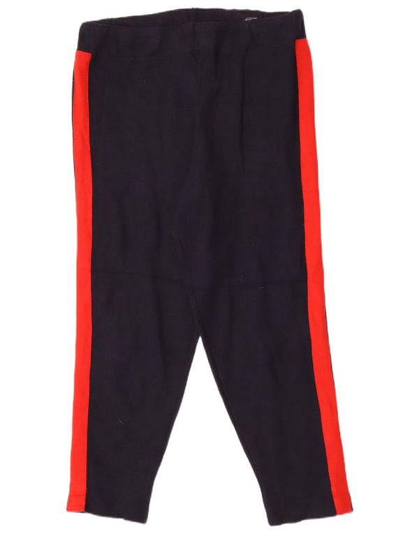 Spodnie damskie Zara Slim Casual, średnie W28 L26, granatowe, bloki kolorów