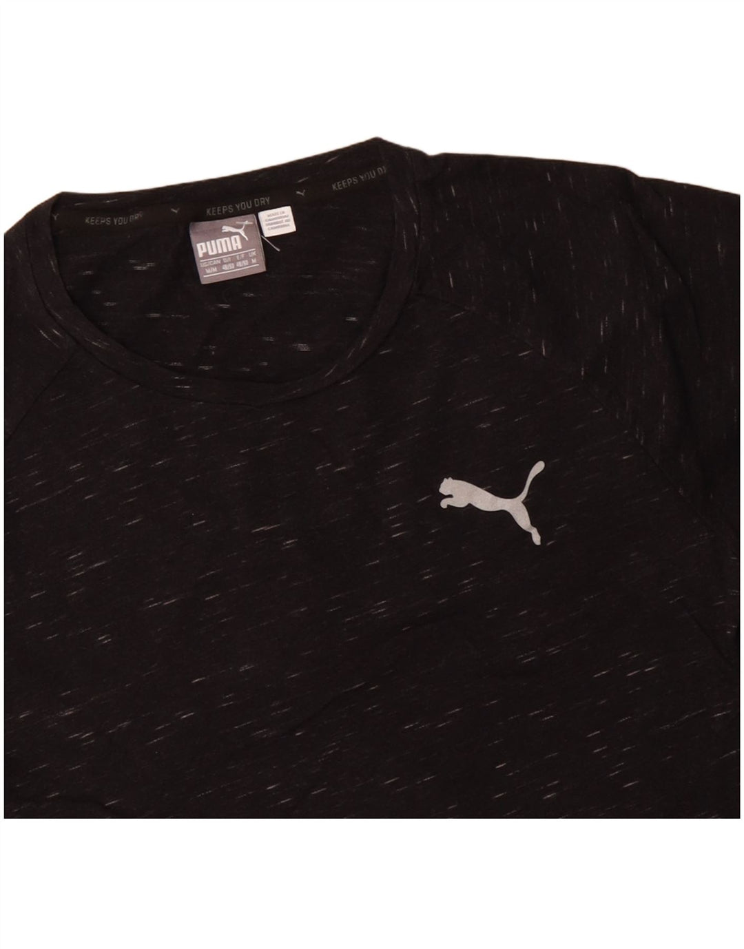 Męski T-shirt PUMA Top, średnia czarna bawełna w cętki