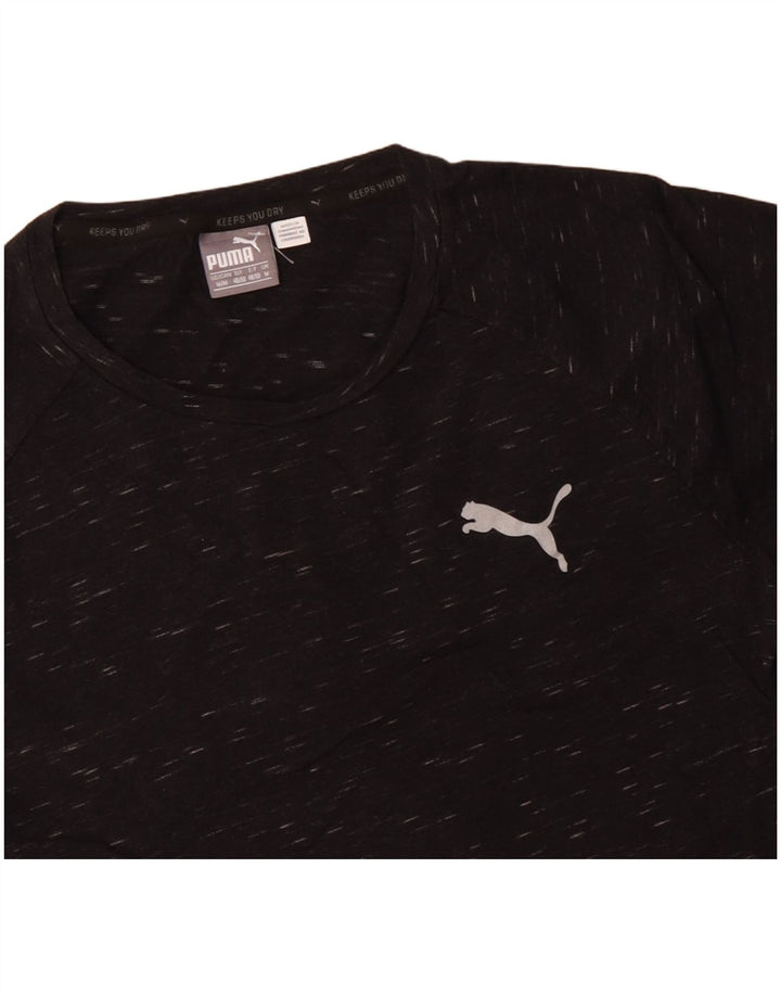 Męski T-shirt PUMA Top, średnia czarna bawełna w cętki