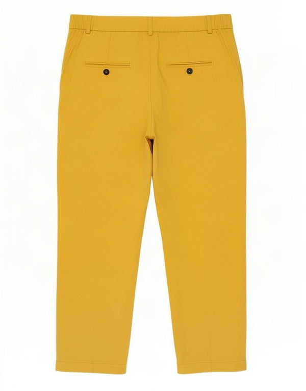 Spodnie damskie Zara Capri z wysokim stanem, duże W32 L22 Żółty Lyocell
