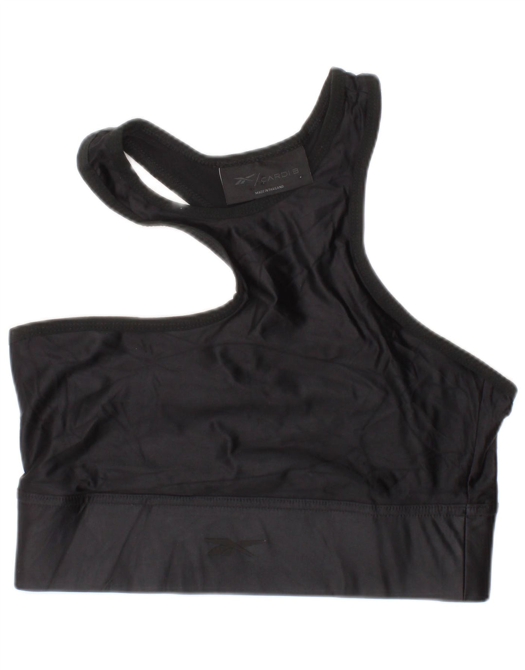 Damski top sportowy Reebok, mały, czarny poliamid sportowy