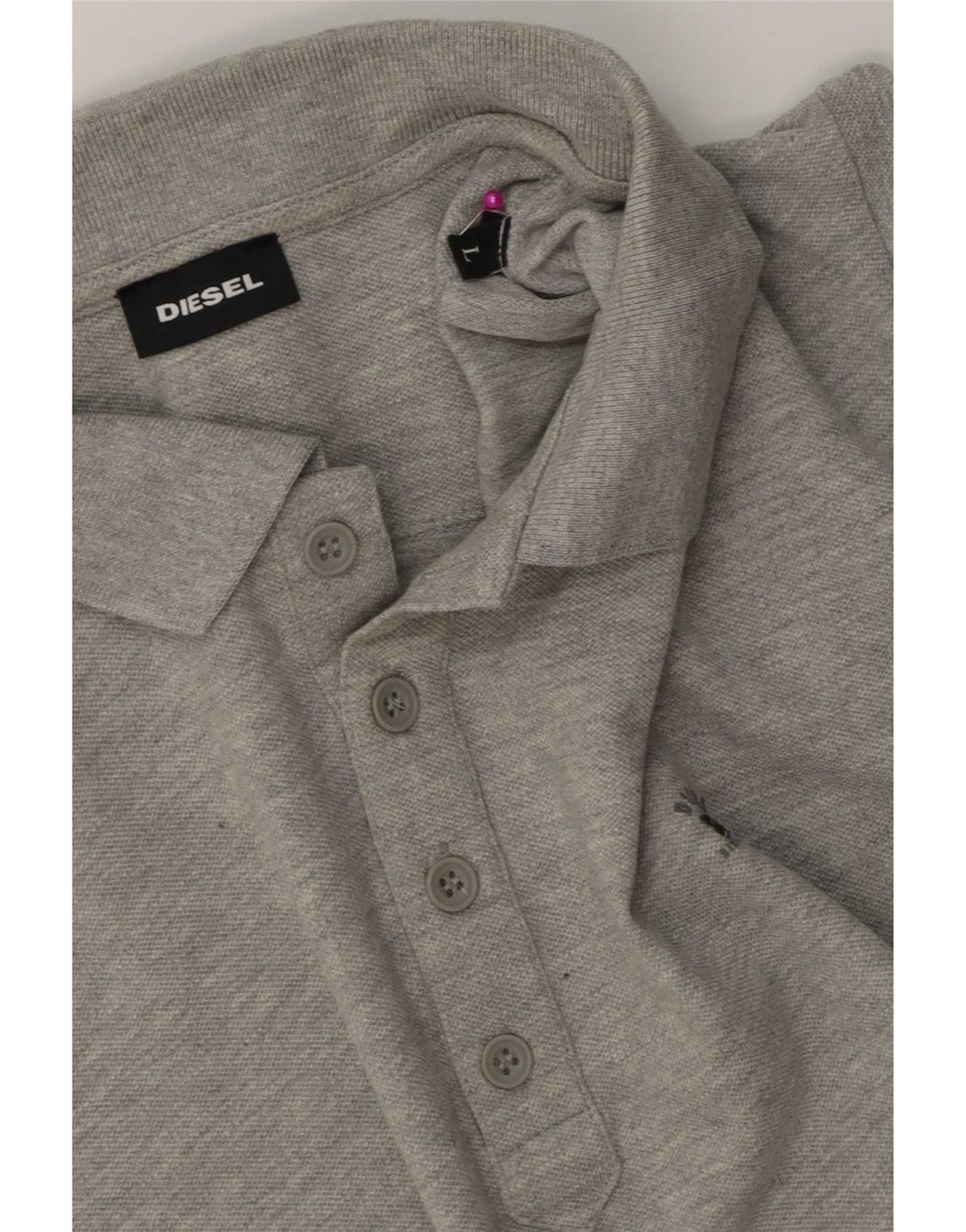 Męska koszulka polo Diesel, duża, szara, bawełniana