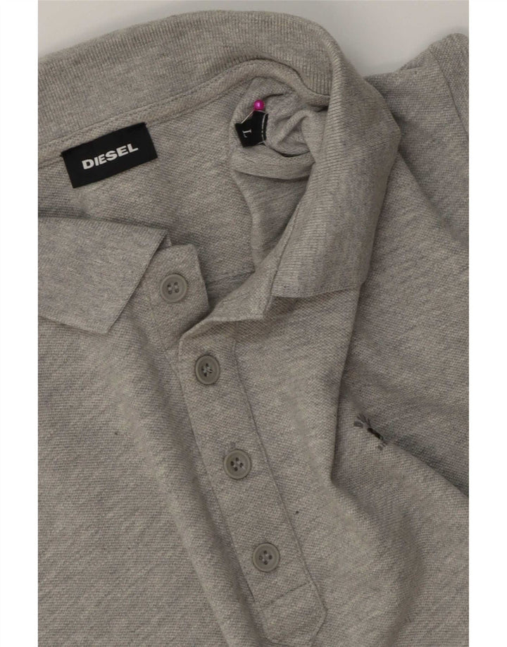 Męska koszulka polo Diesel, duża, szara, bawełniana