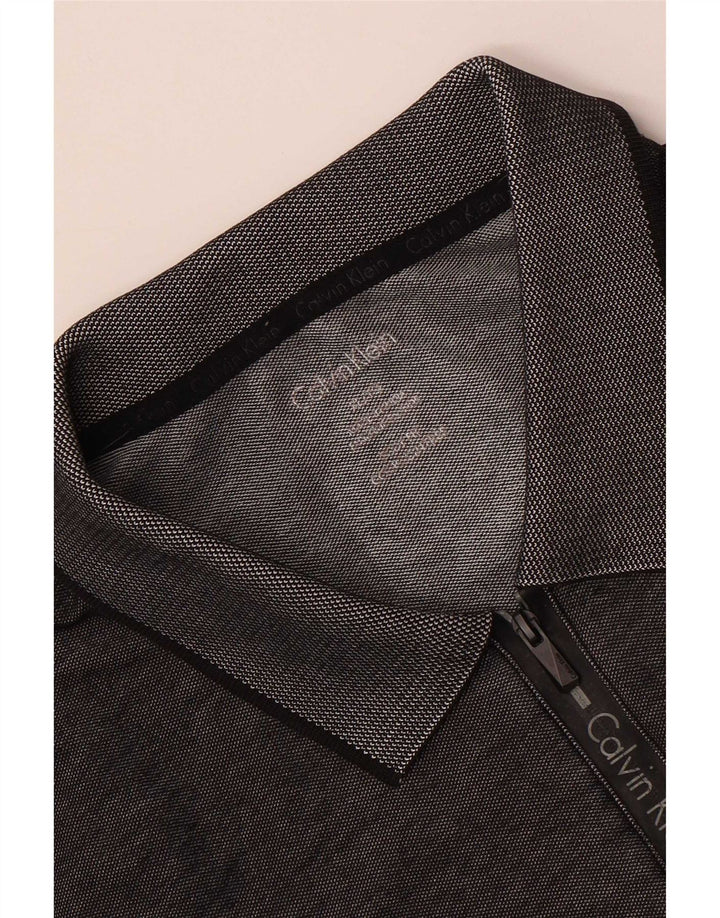 Męska koszulka polo Calvin Klein XL, szara, nakrapiana