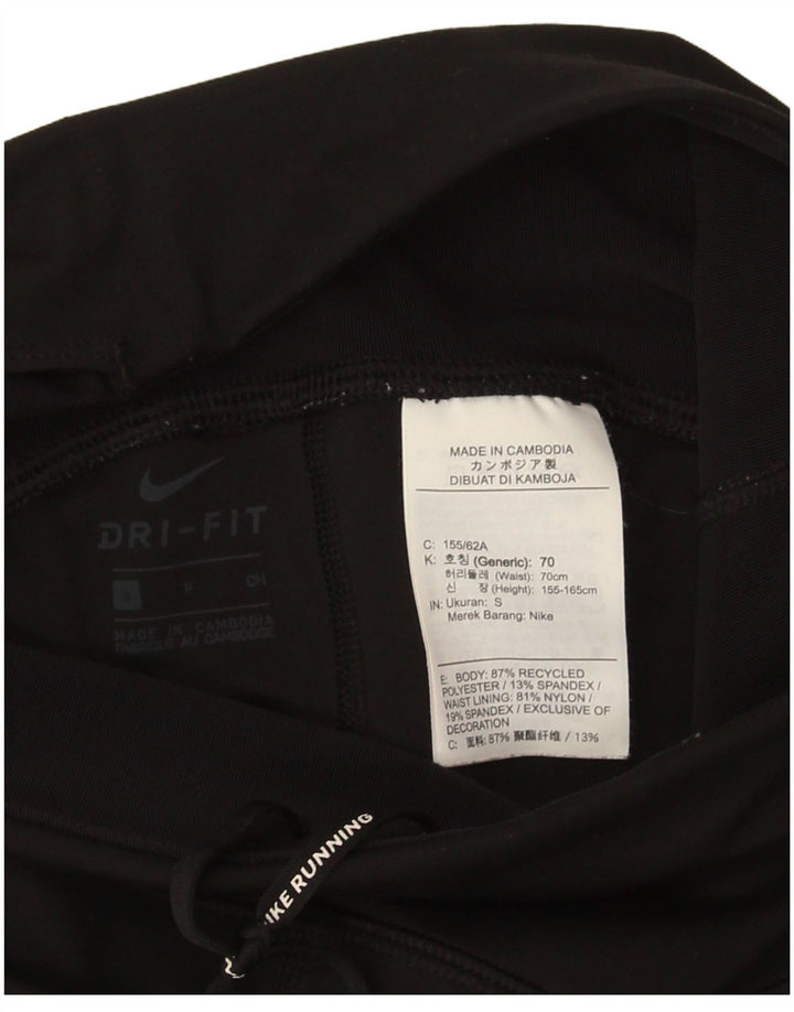 Damskie legginsy Nike Dri Fit UK 8, małe, czarne, poliestrowe