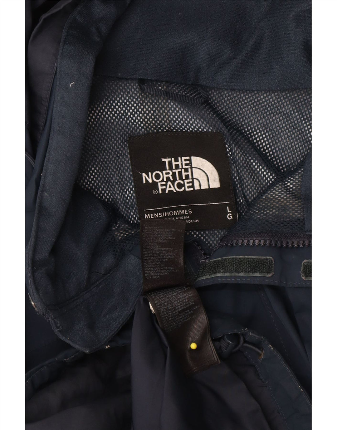 Męska kurtka przeciwdeszczowa z kapturem The North Face UK 40, duża, granatowa, z poliestru