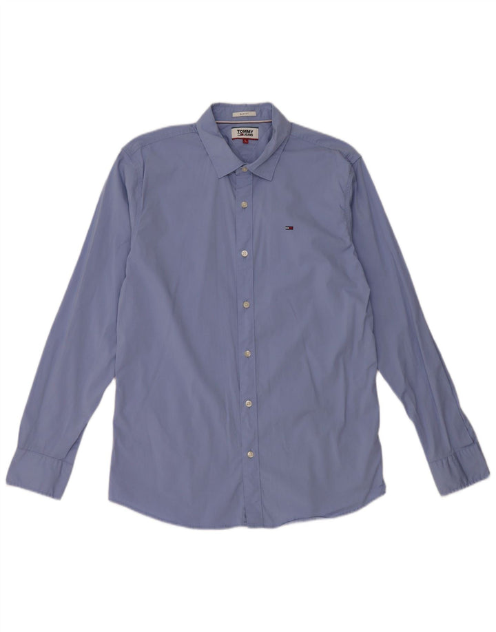Koszula męska slim fit TOMMY HILFIGER, duża, niebieska