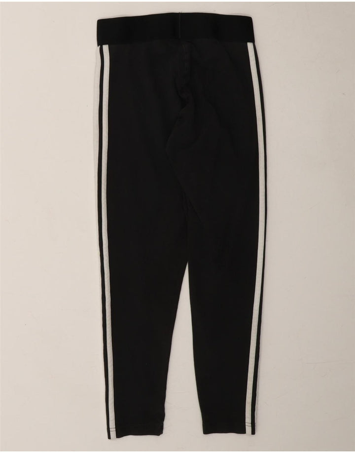 ADIDAS Womens Leggings UK 12/14 Medium Black Cotton Vintage Adidas and Second-Hand Adidas from Messina Hembry 