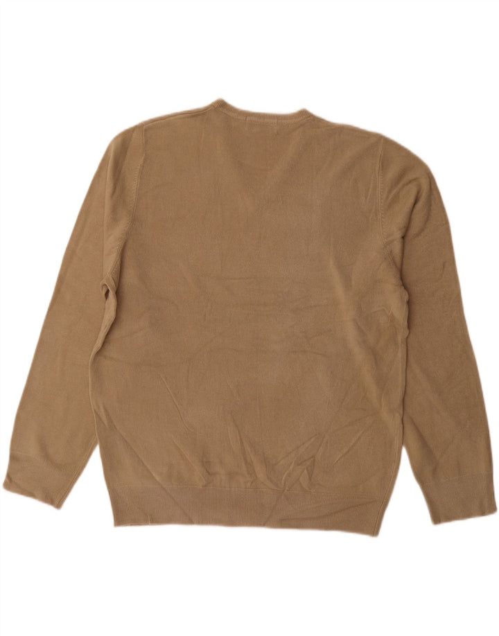 MARKS & SPENCER Męski sweter z dekoltem w kształcie litery V, UK 41/43, duży beż
