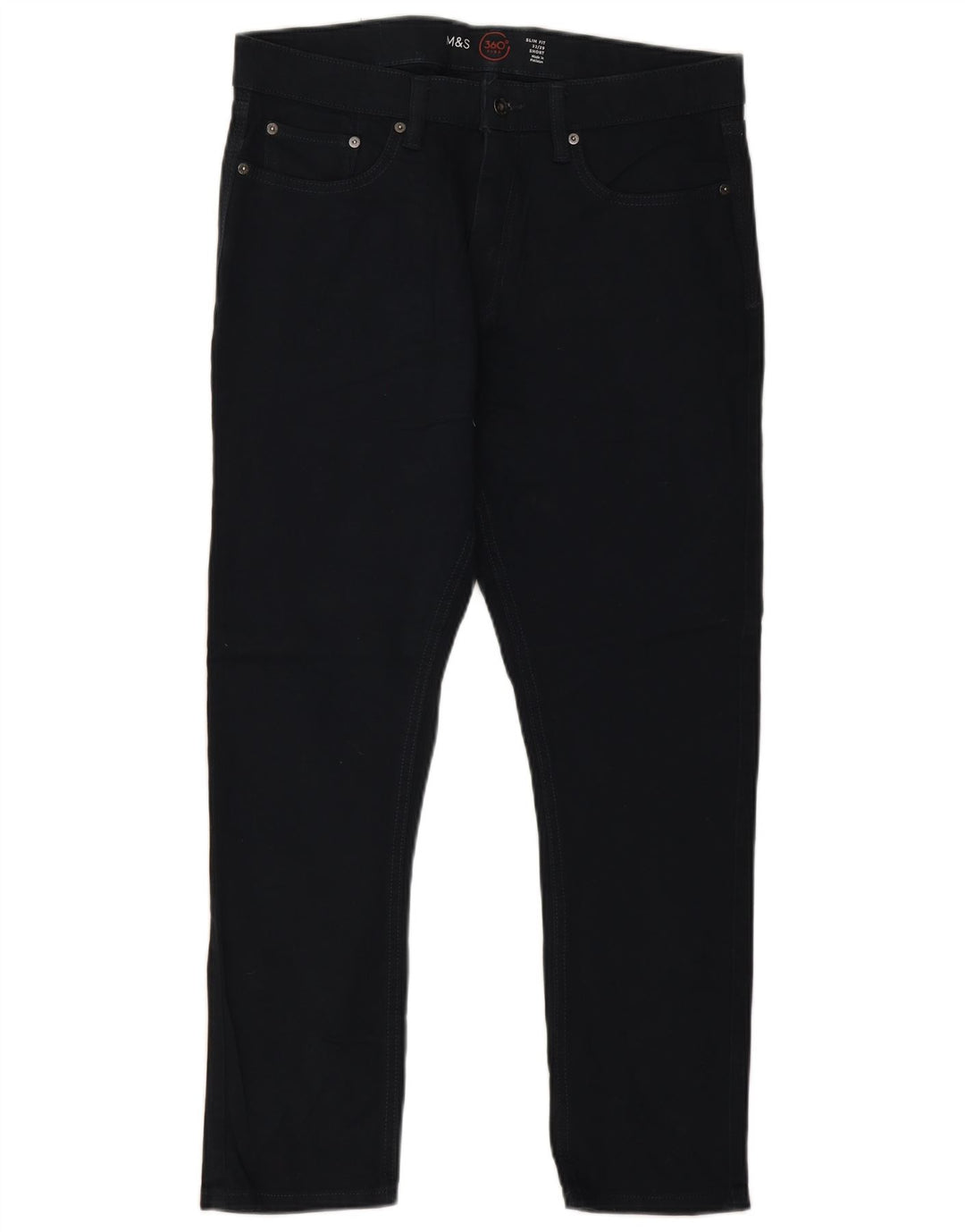 Marks & Spencer Męskie jeansy slim W32 L29 Granatowe, bawełniane