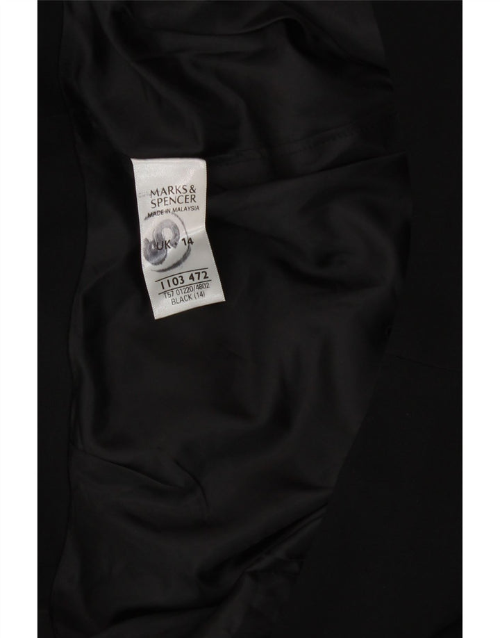 Marks & Spencer Damska spódnica ołówkowa UK 14 Large W32 Czarny poliester