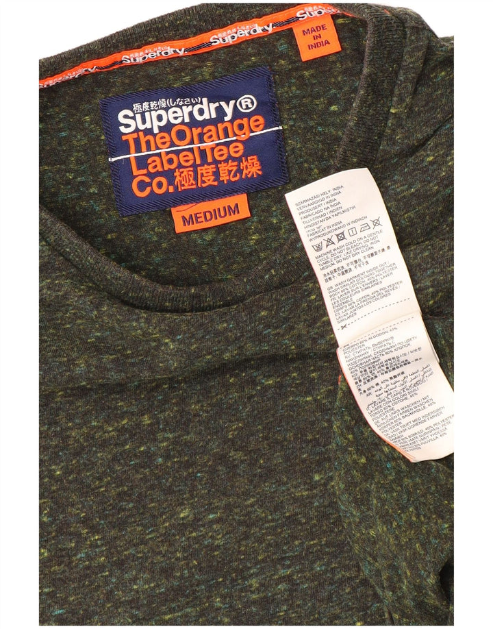 T-shirt męski Superdry, średni, bawełniany khaki z plamkami