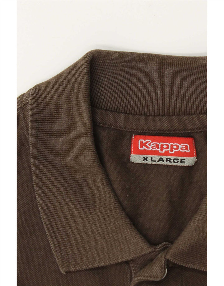 Męska koszulka polo Kappa XL brązowa