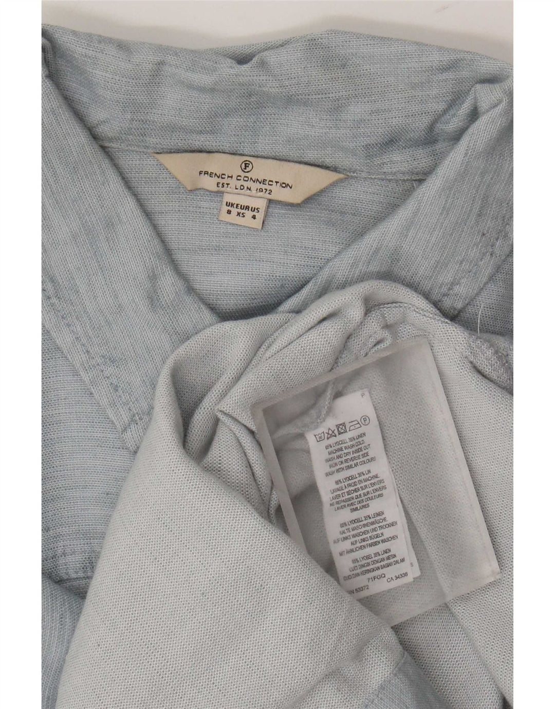 Damska sukienka koszulowa French Connection UK 8 Small Blue Lyocell