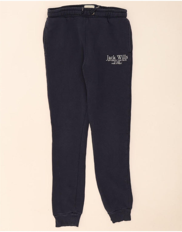 Spodnie dresowe Jack Wills dziewczęce z grafiką, 12-13 lat, granatowe
