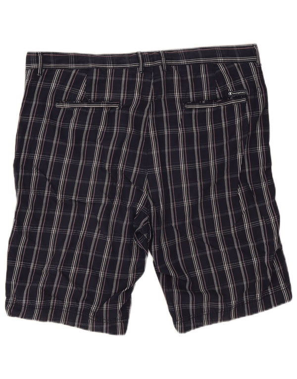 Męskie spodenki Chino Champion 2XL W38 Granatowa, bawełniana krata