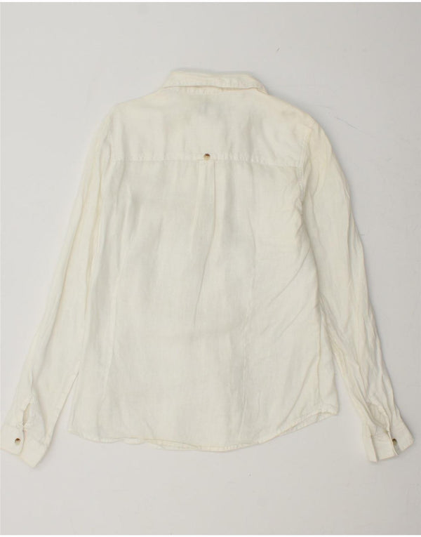 Koszula damska FAT FACE UK 14, średnio biała, lniana