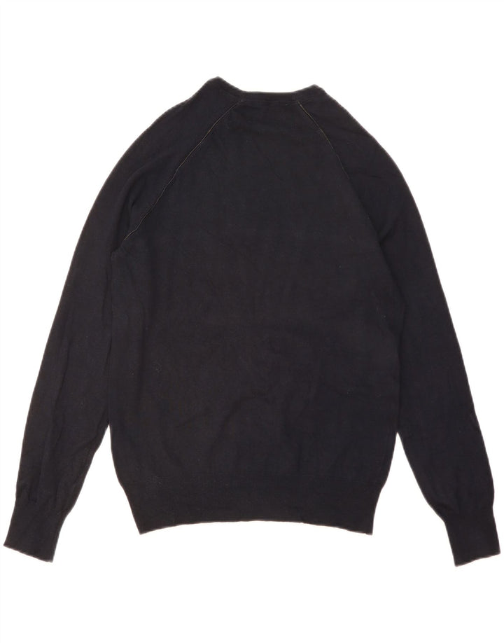 Męski sweter z okrągłym dekoltem ZARA, mały, granatowy, wiskozowy