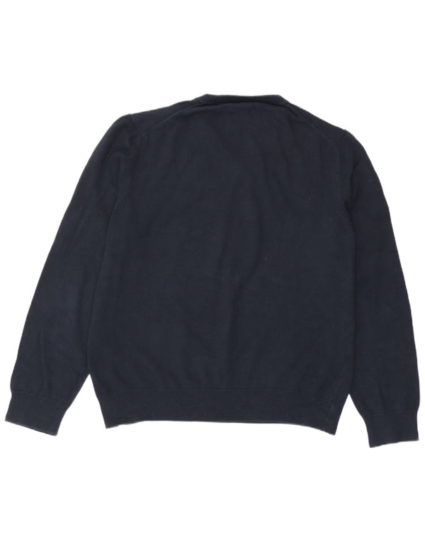 Marks & Spencer Damski sweter z dekoltem w kształcie litery V, UK 18 XL, granatowy, bawełniany