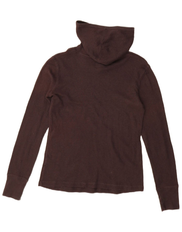 Damska koszulka Reebok z kapturem i długim rękawem, UK 12, średnia brązowa bawełna