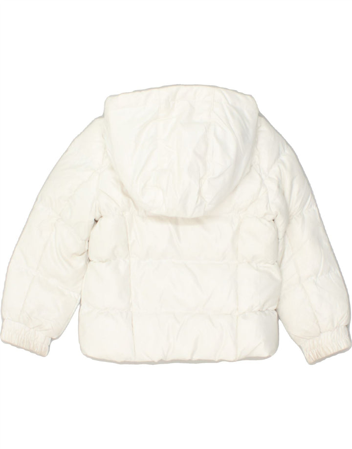 BENETTON Girls Hooded Padded Jacket 6-7 Years White | Vintage Benetton | Thrift | Second-Hand Benetton | Used Clothing | Messina Hembry 