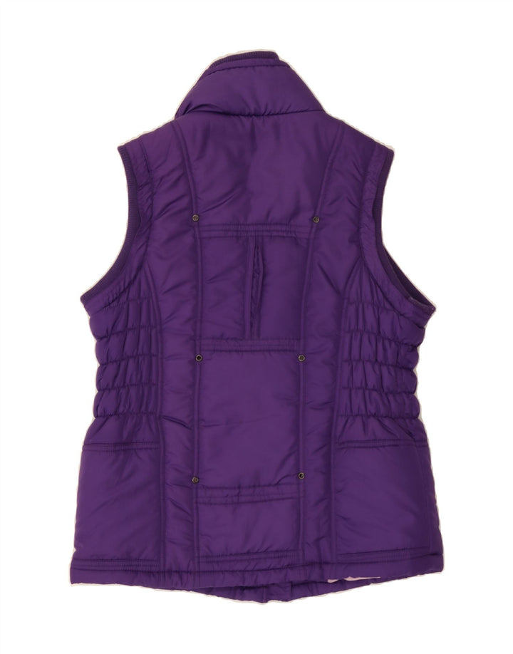 PACO Womens Padded Gilet UK 14 Medium Purple Polyester Vintage Paco and Second-Hand Paco from Messina Hembry 