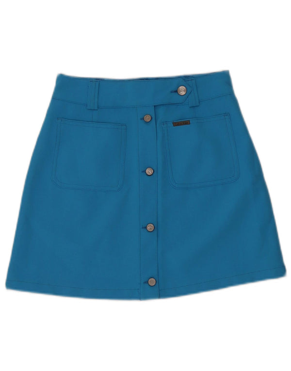 Calvin Klein Womens Mini Skirt W26 Small Blue Polyester