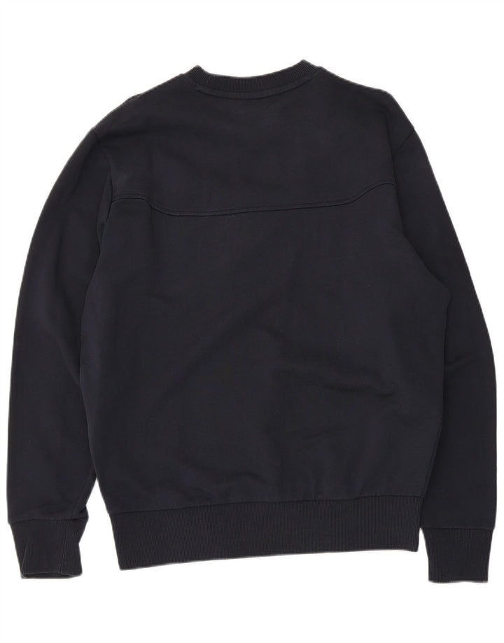 Męska bluza z grafiką Hugo Boss, średnia, granatowa bawełna