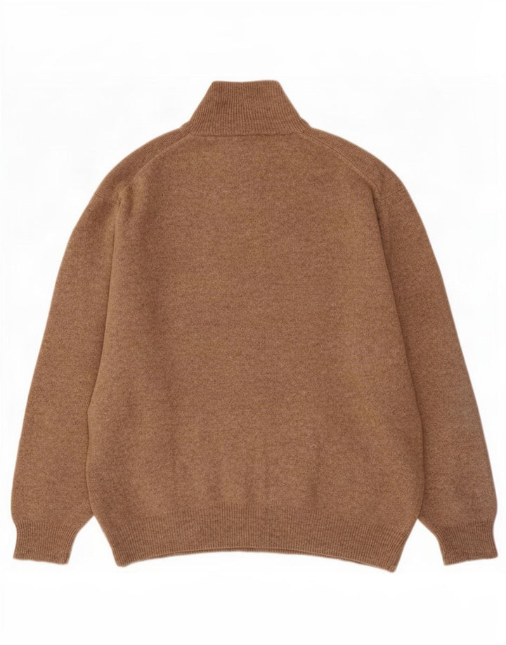 Męski sweter z zamkiem błyskawicznym Kappa 2XL Brązowa wełna