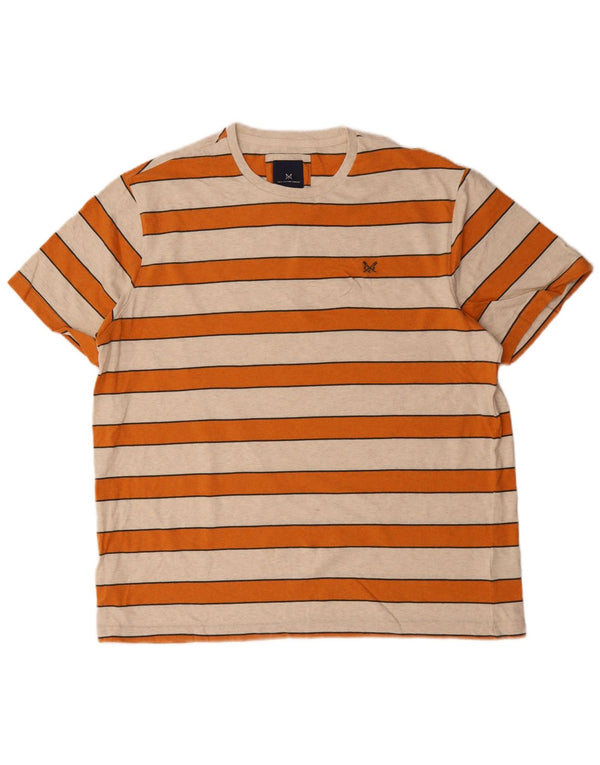 Crew Clothing Męski T-shirt Top 2XL Beżowa bawełna w paski