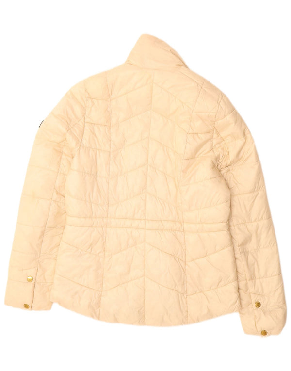 BARBOUR Womens Padded Jacket UK 10 Small  Beige Polyamide