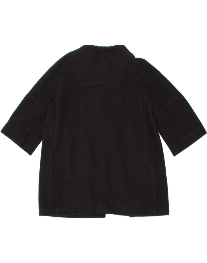 MARELLA Womens EMME Oversized 3/4 Sleeve Overcoat UK 6 XS Black Vintage Marella and Second-Hand Marella from Messina Hembry 