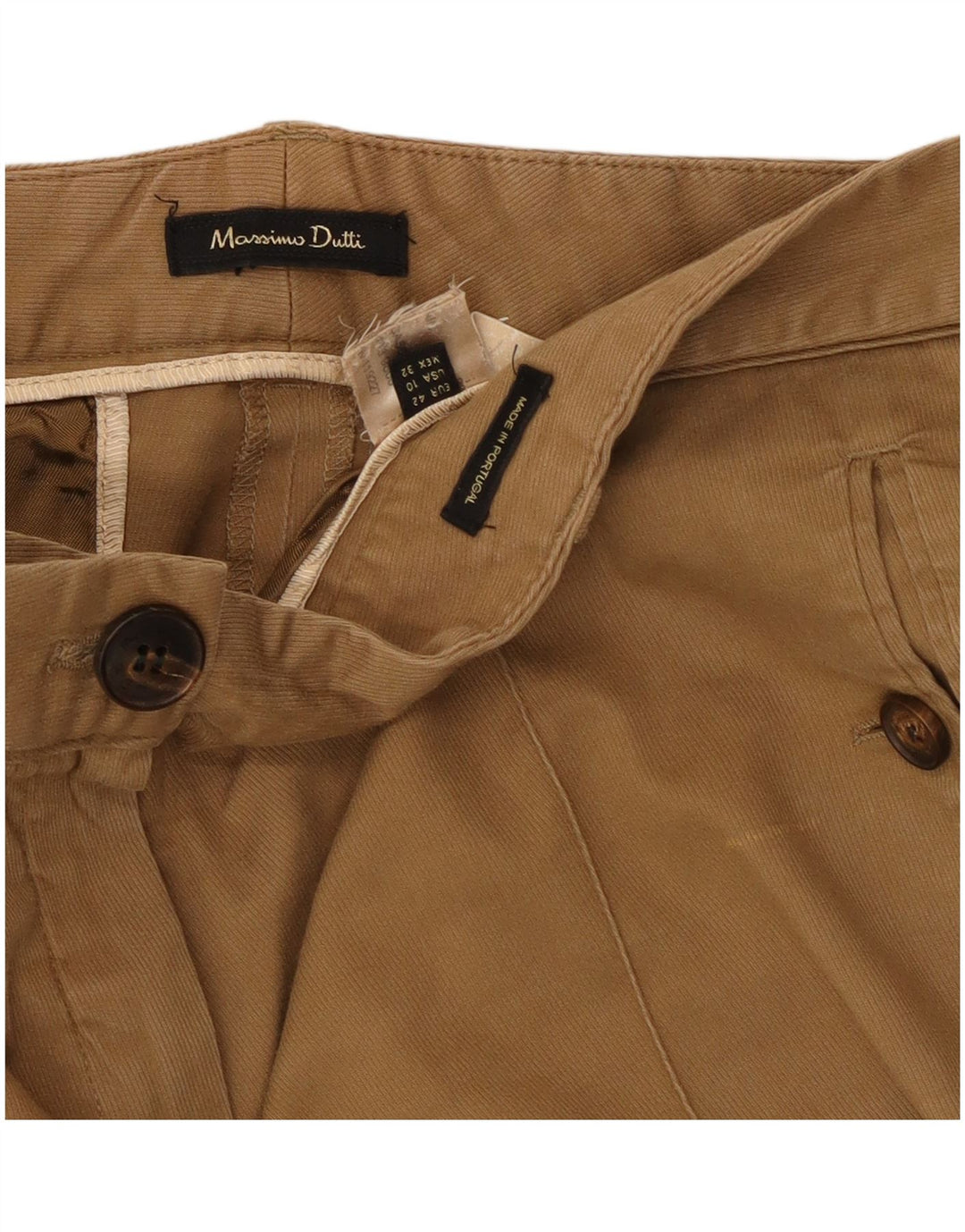 Wąskie spodnie damskie Massimo Dutti EU 42 Large W34 L26 Beżowe