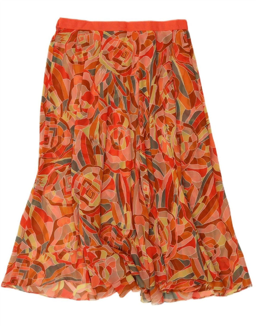 VINTAGE Womens Abstract Pattern Flared Skirt W31 Medium Multicoloured