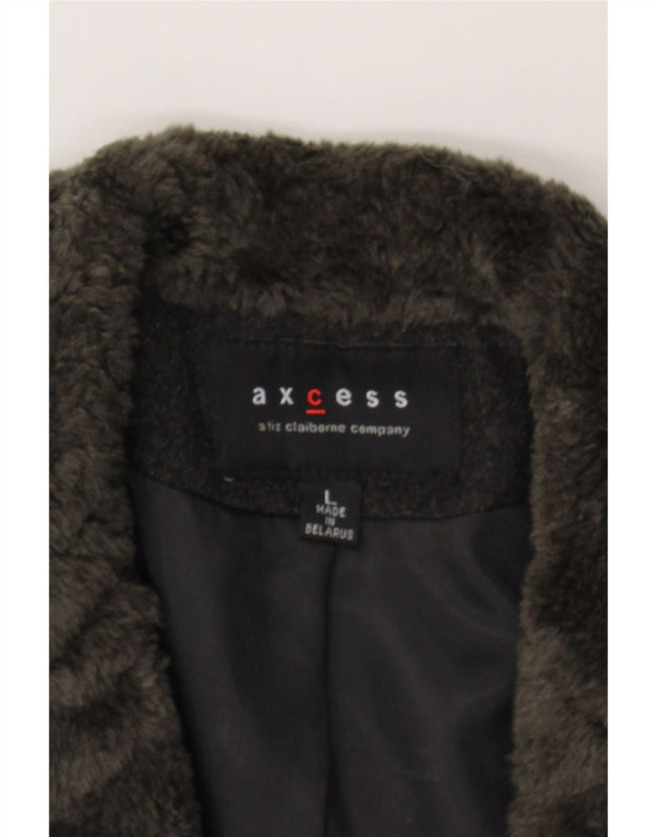 AXCESS Womens Jacket UK 16 Large Grey Wool Vintage Axcess and Second-Hand Axcess from Messina Hembry 