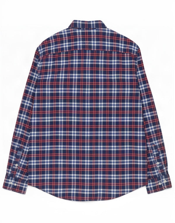 Męska koszula Tommy Hilfiger New York Fit XL, granatowa, bawełniana w kratę